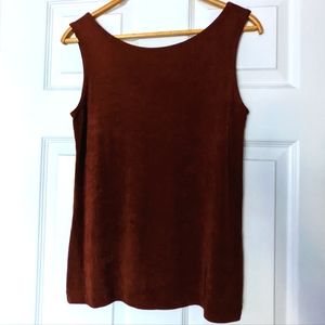 Luxurious Autumn Orange Chico's Travelers tank wrinkle-resistant burnt orange